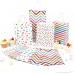 12 Stück Bunte Geschenktüten Kindergeburtstag, 21x15x8 cm Punkte Klein Papiertüten mit Henkel, Regenbogen Geburtstagstüten Kinder Kraftpapier Mitgebsel Tüten für Geburtstag Giveaways Hochzeit Party